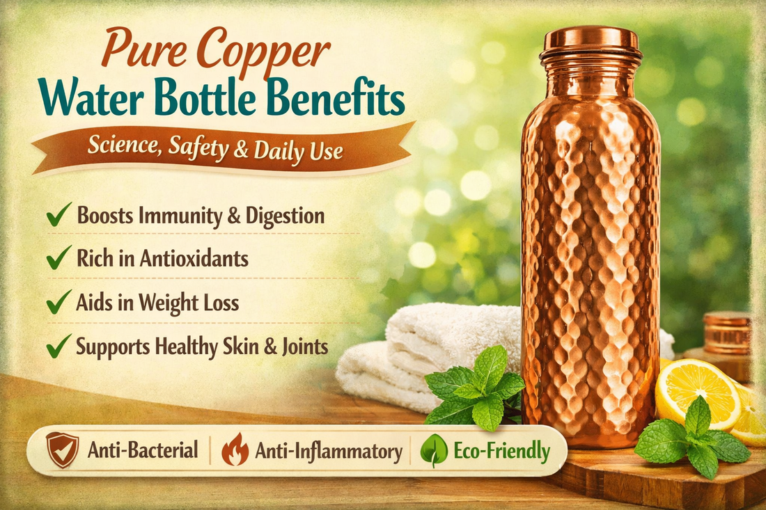 Pure Copper Water Bottle Benefits – Science, Safety & Daily Use