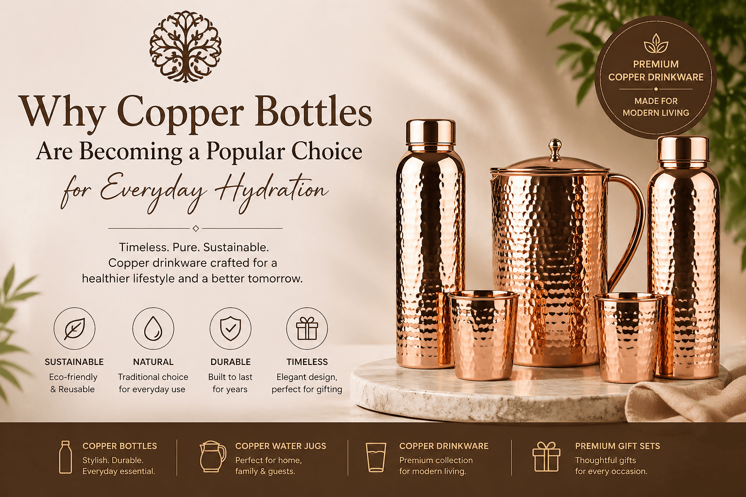 Why Copper Bottles Are Becoming a Popular Choice for Everyday Hydration - Copperpureship
