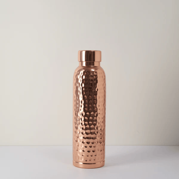 Hammered Pure Copper Water Bottle – 950ml | Handcrafted & Ayurvedic