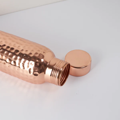Hammered Pure Copper Water Bottle – 950ml | Handcrafted & Ayurvedic
