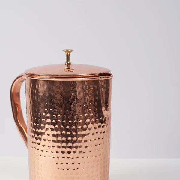 Pure Copper Jug - 2L Hammered Copper Jug - Purely Copper