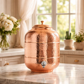 Premium Hand-Hammered 99.99% Pure Copper Water Dispenser – 5 Litres | CopperPureShip