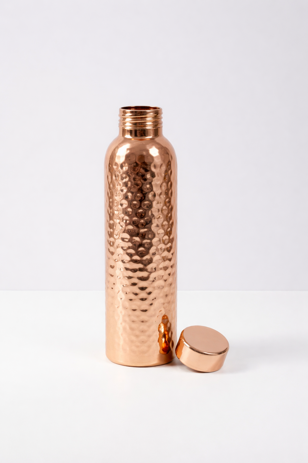 Hand-Hammered Pure Copper Bottle (1L, Pack of 1) | CopperPureShip