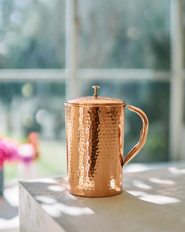 Pure Copper Jug - 2L Hammered Copper Jug - Purely Copper