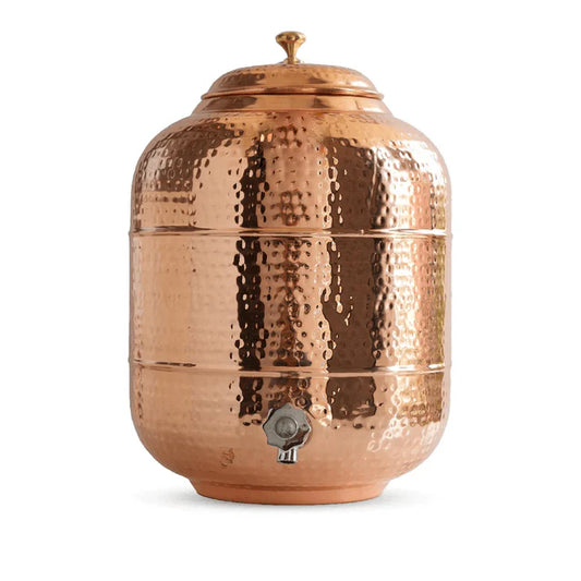 Pure Copper Hammered Water Dispenser | 5-Litres
