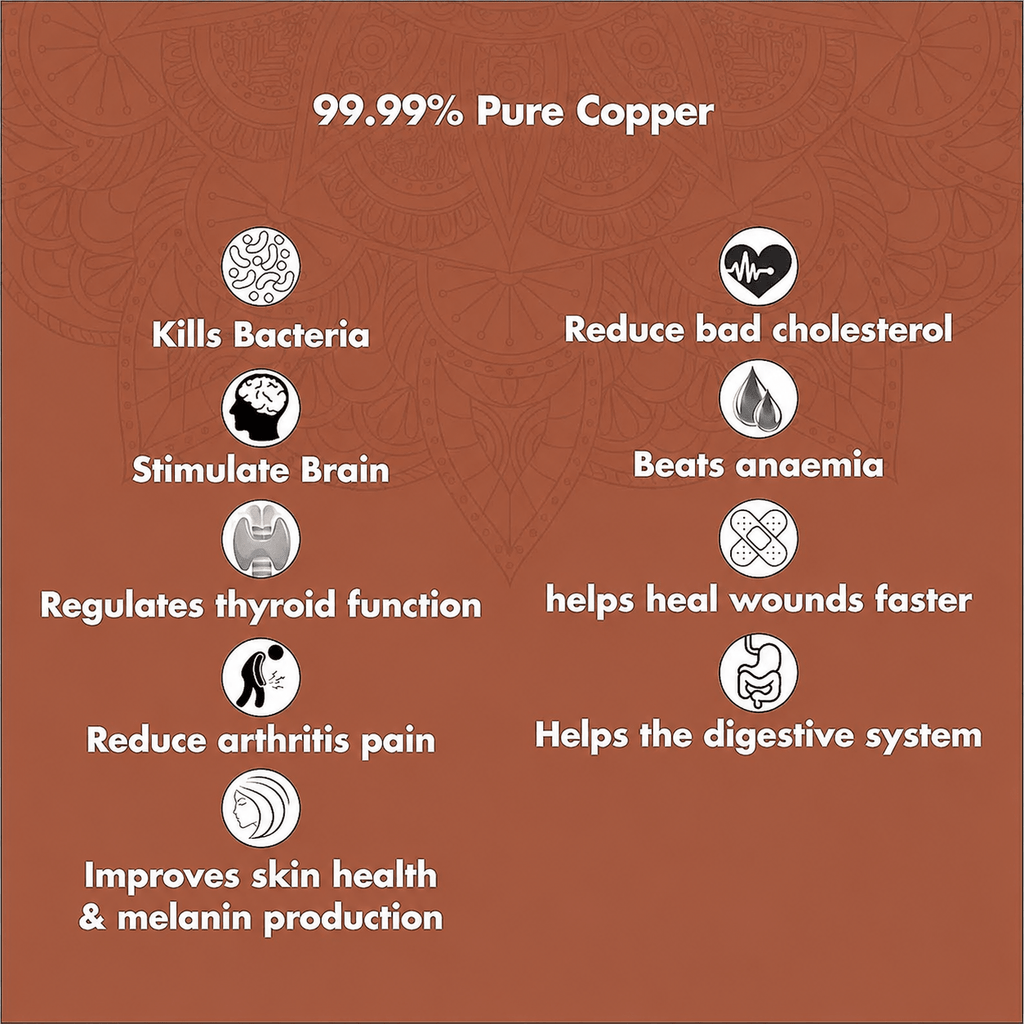Premium Hand-Hammered 99.99% Pure Copper Water Dispenser – 5 Litres | CopperPureShip - Copperpureship